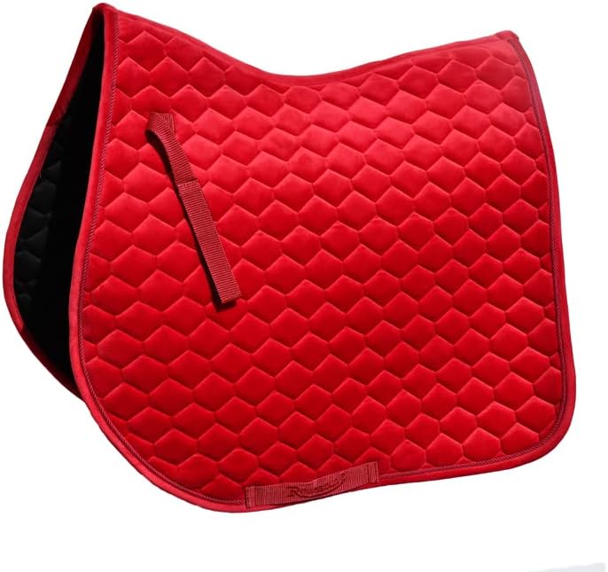 Rhinegold Velvet Hexagon GP Schabracke Full-Rose rot