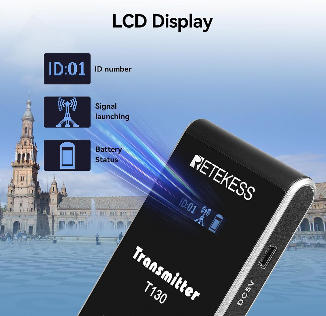 Retekess T130-T131 Tour Guide Headset System, Audio Whisper Sound Guide, Kirchenübersetzungssystem m