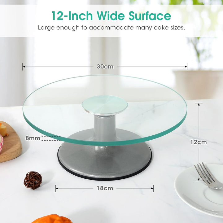 Tortenplatte drehbar Tortenständer, Mbuynow aluminium drehbare Tortenständer Ø 30cm Kuchen Backen De