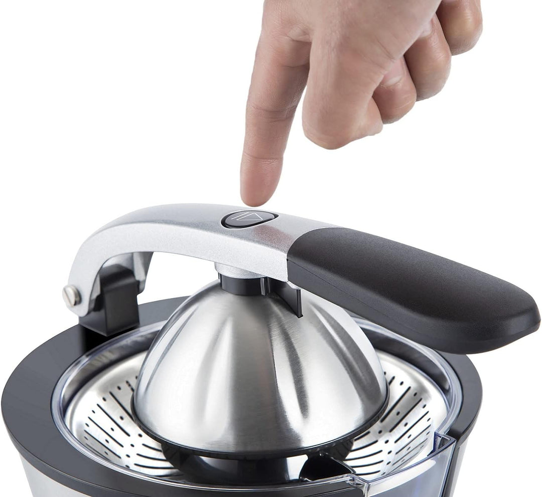 SENYA Elektrische Zitruspresse, Hebelarm, Edelstahl, 0,7 l, 160 W, Edelstahl, Schwarz