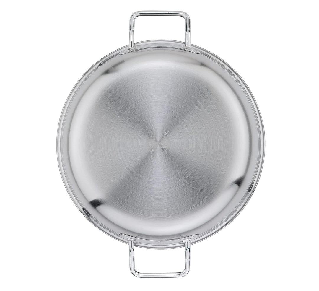 Spring Vulcano Classic Servierpfanne 24 cm | Edelstahl | 7 cm Hochrand-Pfanne | Antihaftbeschichtet