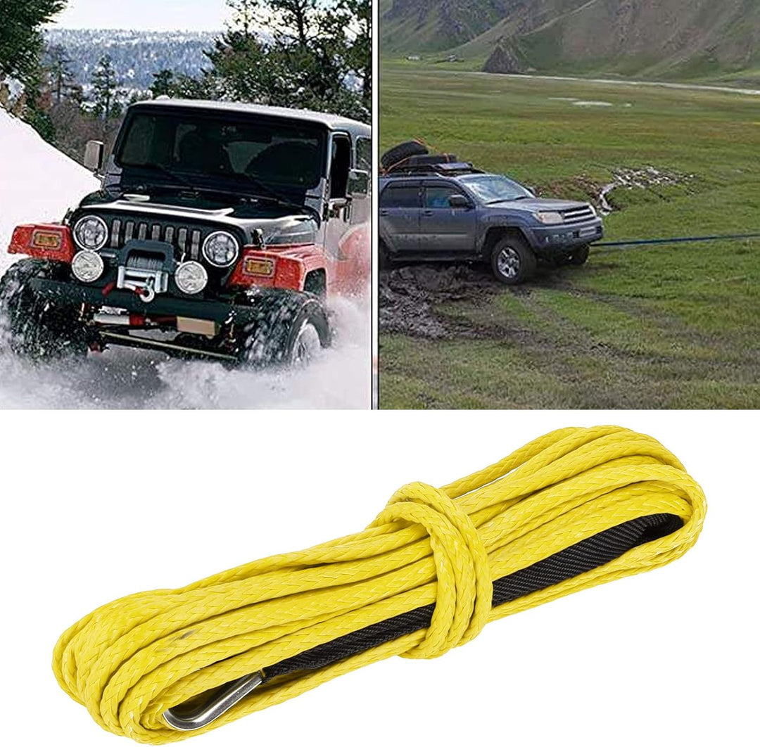 Synthetisches Seil, 7700LBS Windenkabel Nylon 15M Synthetisches Seil Ersatz für Smittybilt SUV Truck