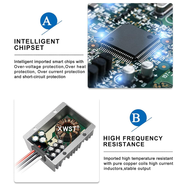 XWST DC DC 20-90V 24V36V48V60V72V auf 12V Buck Spannungswandler 20A 240W Wechselrichter Auto Netztei