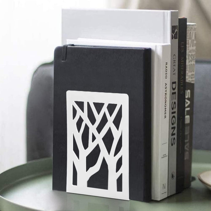 DIFIT Buchstütze, Buchstützen, 5 Parr(= 10 Stück) Metall Buchstützen, Weiss Bücherstütze Book Holder