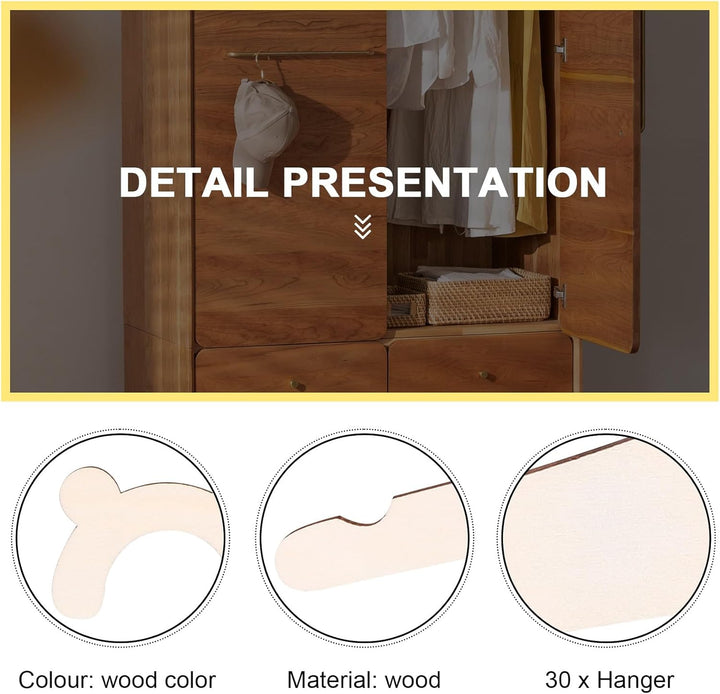 Oewnvmd 30 StüCke HolzbüGel für Babykleidung BüGel für Baby Kleider BüGel Gestell Raum Kindergarten