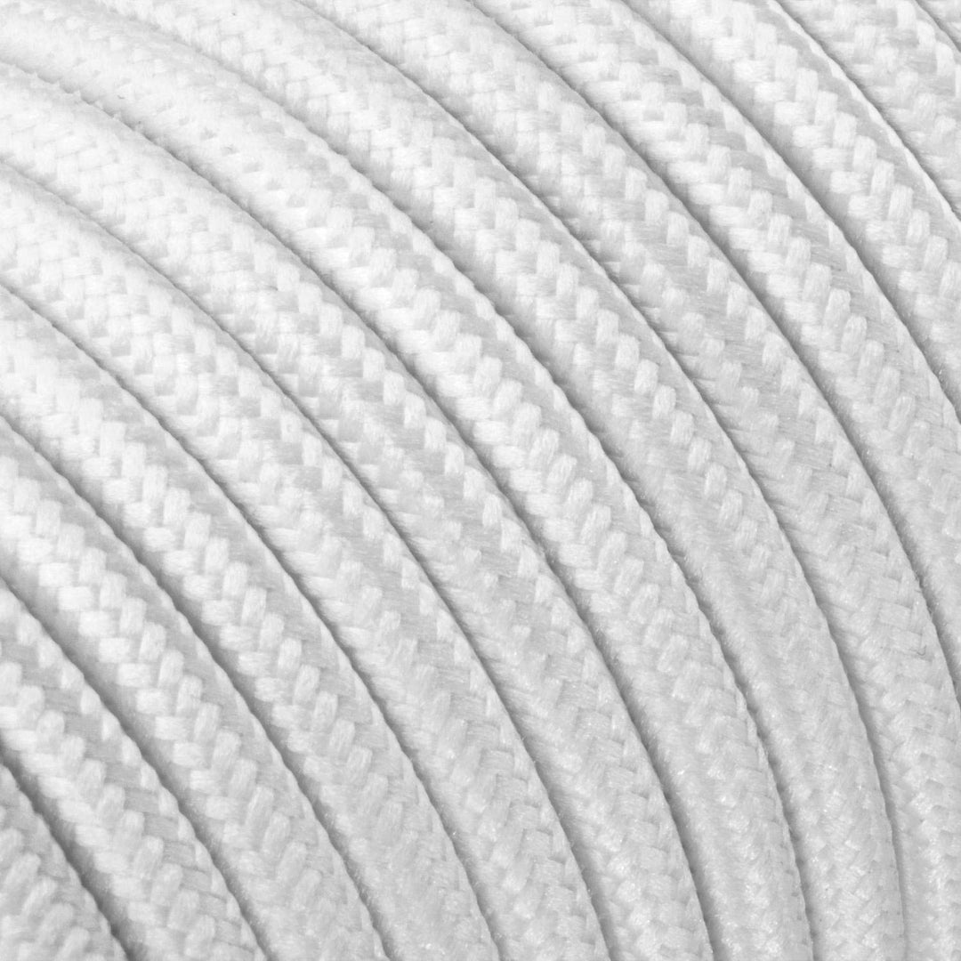 ledscom.de Stoffkabel, 3m, weiss, 2 x 0,75 mm², H03VV-F Textilummantelung, 10 Stk.