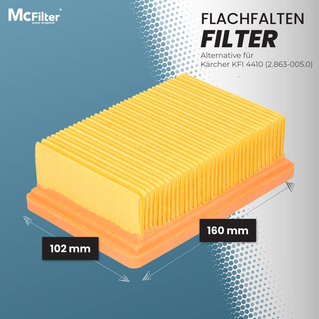 10 Staubsaugerbeutel geeignet für Kärcher WD4, WD5, WD6, MV4, MV5, MV6 Mehrzwecksauger + 1x Filter -