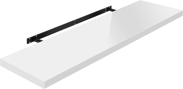 WOLTU Wandregal Volato Wandboard freischwebend hochglänzend weiss Schweberegal CD DVD Regal Bücherre