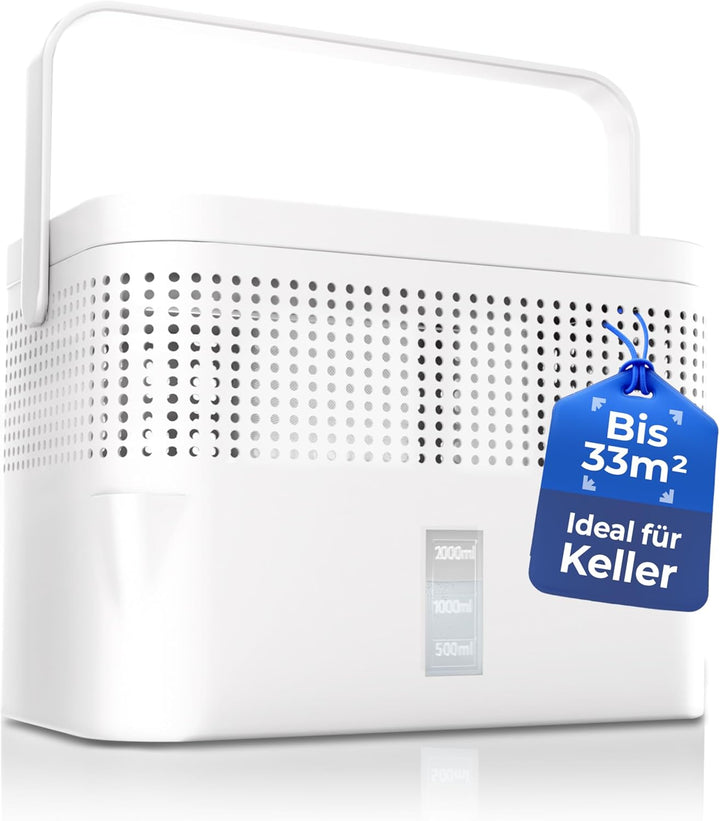 BonAura® AirOne Max Luftentfeuchter ohne Strom bis 33m² I 360° Belüftung I Raumentfeuchter mit Ausgi