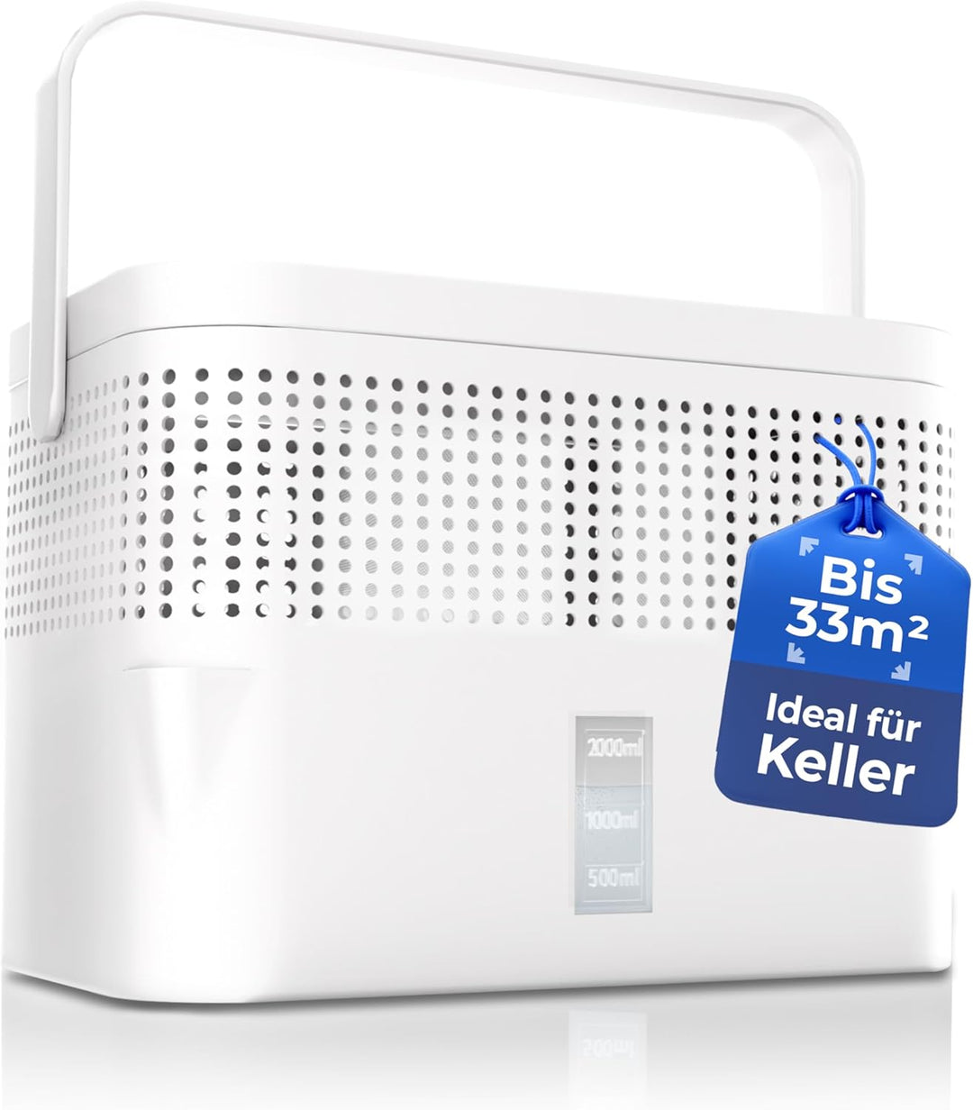 BonAura® AirOne Max Luftentfeuchter ohne Strom bis 33m² I 360° Belüftung I Raumentfeuchter mit Ausgi