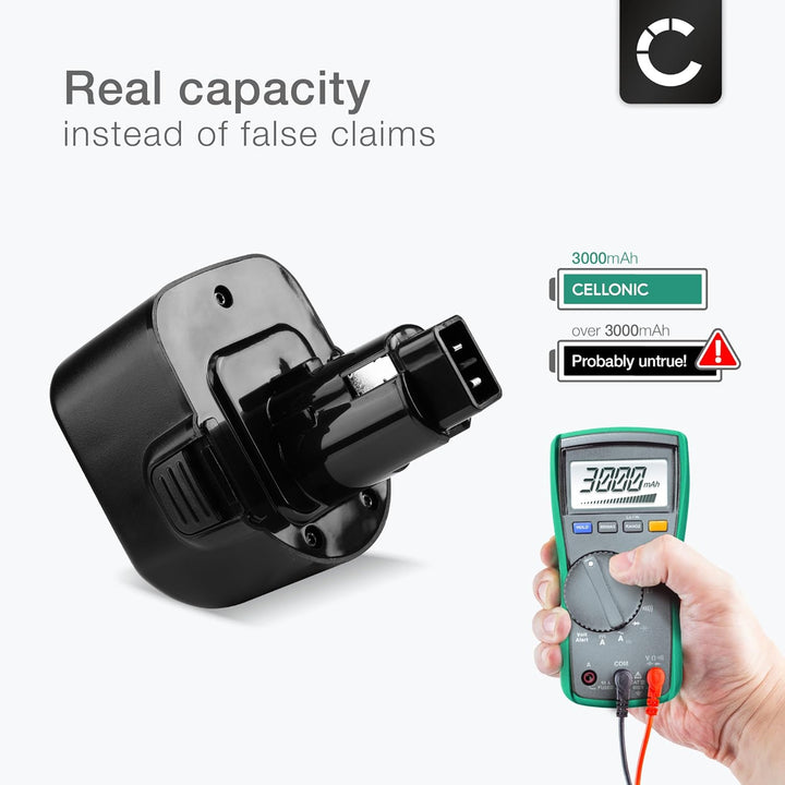 CELLONIC® Ersatz Akku für Dewalt DC727, DC540, DC980, DC052, DW904, DW912, DW953 Ersatzakku DE9071,