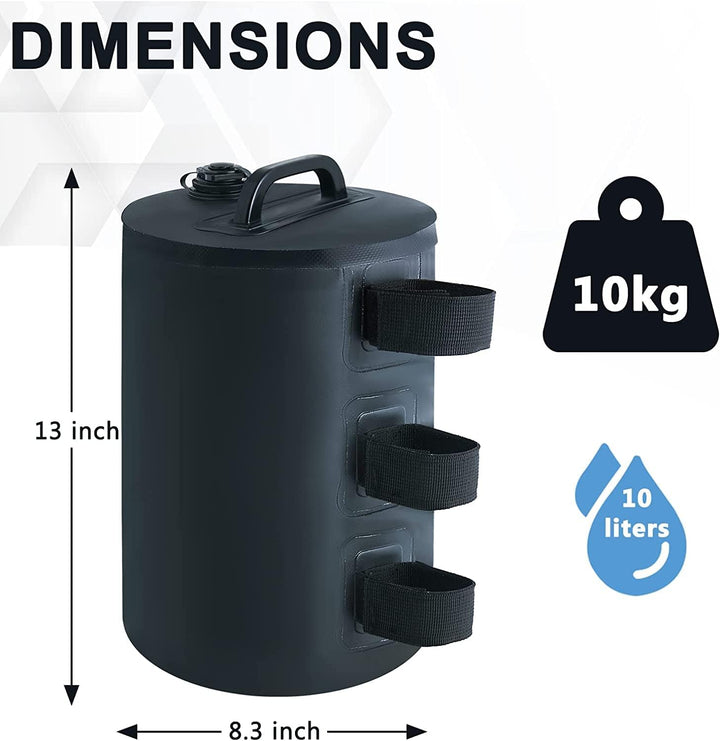 MRWiZMS Pavillon 4er Set Standfuss Sandsäcke Pavillonstandfüsse, mit Wasser befüllbar,Gewichte für P
