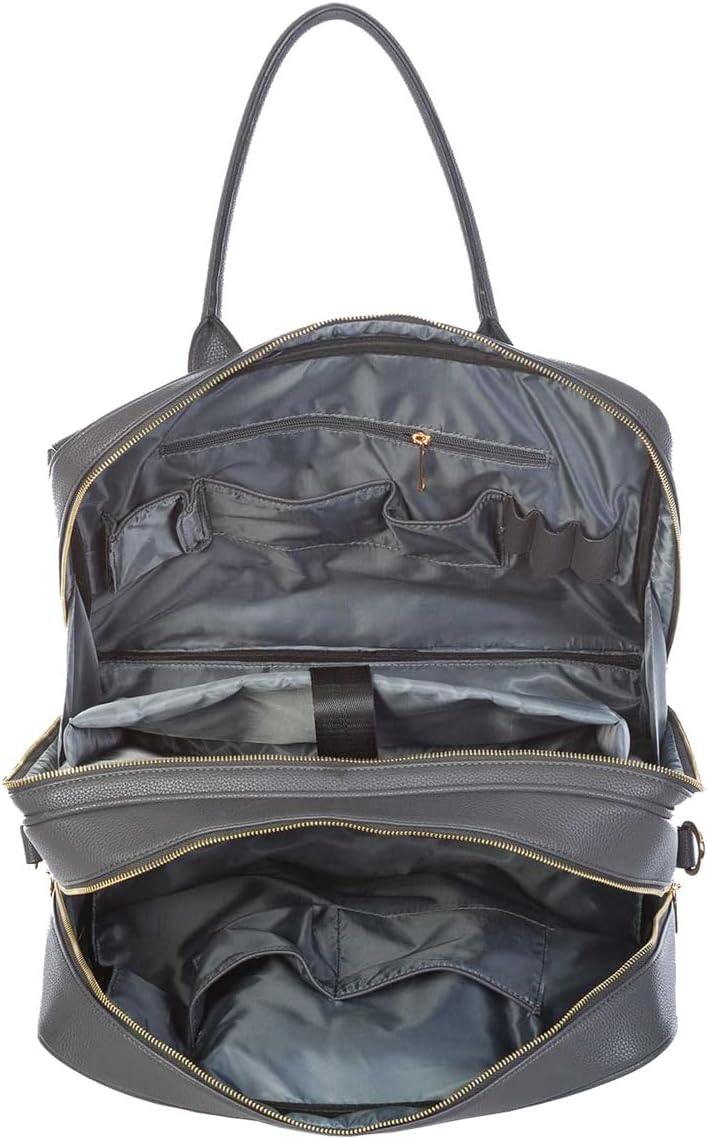 Klassische Rollen Aktentasche Trolley Damen Business Laptoptasche Grau Bowatex