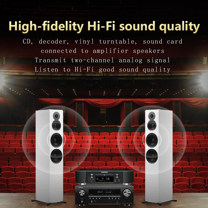 SKW Cinch Audio Kabel, OFC Kupfer - Dual geschirmt 2 x Cinch zu 2 x Cinch Kabel - analog Stereo Audi