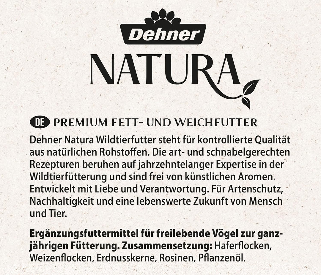 Dehner Natura Wildvogelfutter, Fett- und Weichfutter, 20 kg 20 kg (1er Pack) Single, 20 kg (1er Pack