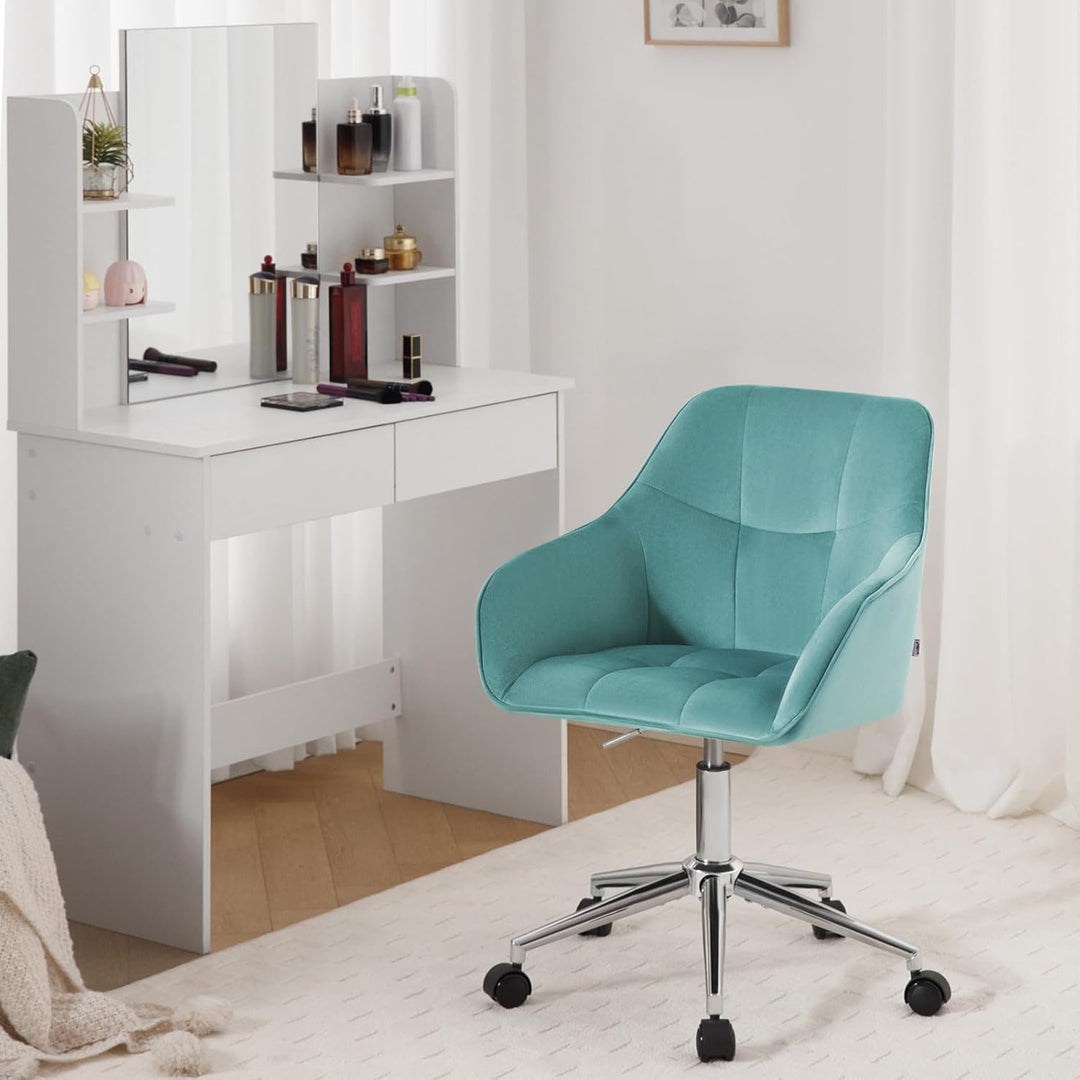 WOLTU Homeoffice Stuhl, Schreibtischstuhl, Drehstuhl, Schminkstuhl, höhenverstellbar, bis 150 kg bel