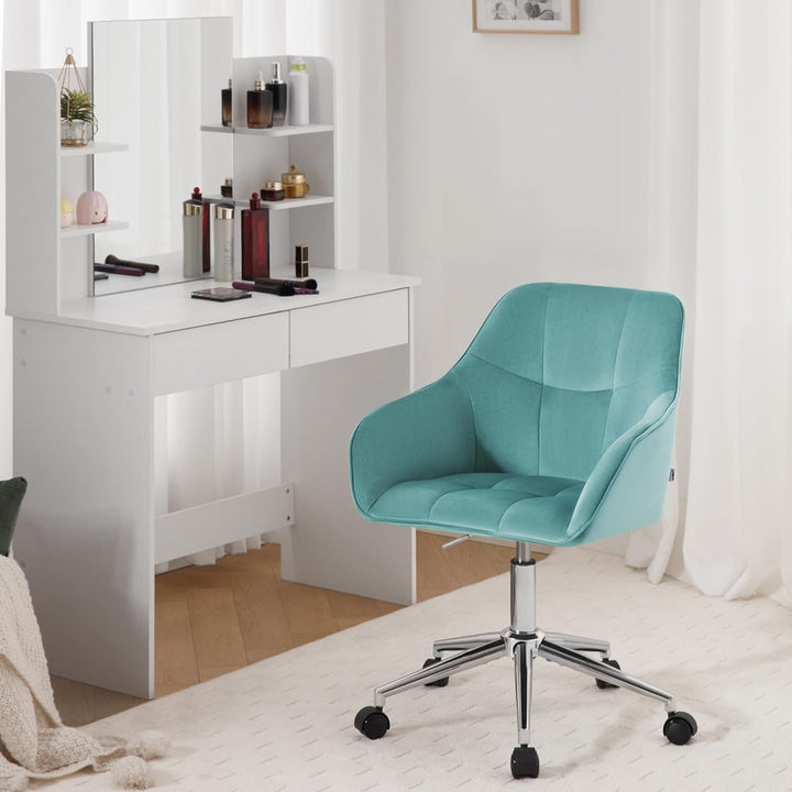 WOLTU Homeoffice Stuhl, Schreibtischstuhl, Drehstuhl, Schminkstuhl, höhenverstellbar, bis 150 kg bel