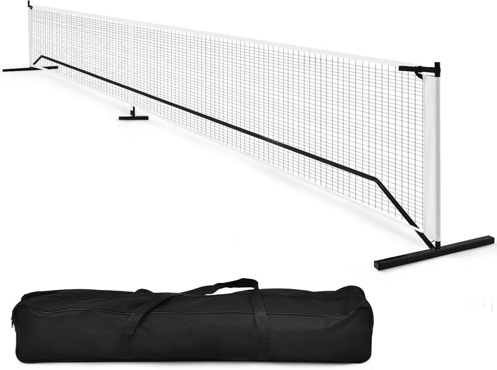 COSTWAY 670 x 92cm tragbares Tennisnetz, Pickleball-Netz in offizieller Grösse mit Metallrahmen & Tr