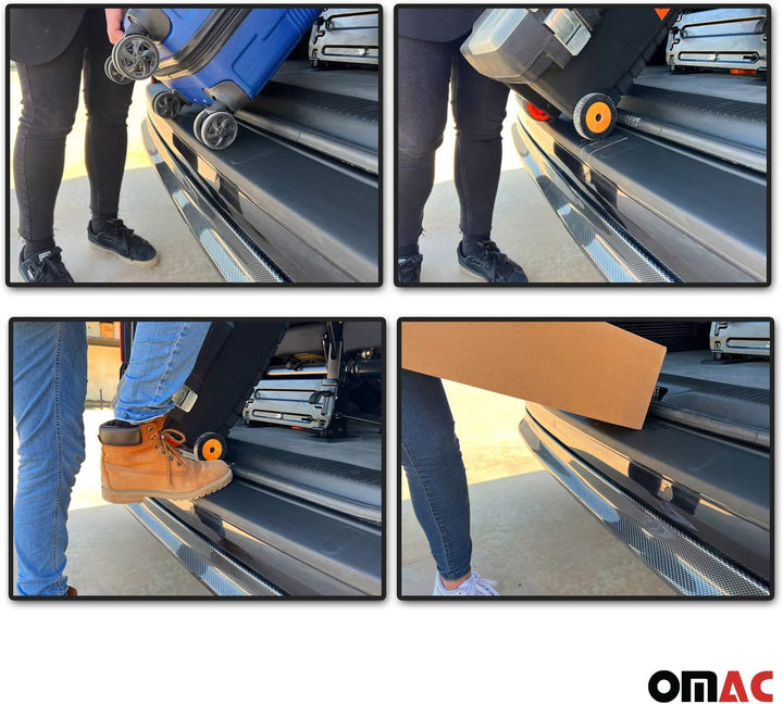 Ladekantenschutz Stossstangenschutz kompatibel mit VW T5 Multivan 2003-2015 ABS Glanz 1x, ABS Glanz