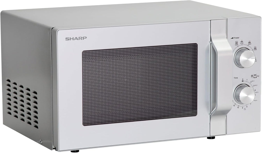 Sharp R204S Solo-Mikrowelle / 20 L / 800 W / 6 Leistungsstufen / Zeitschaltuhr von 30 Minuten bis 00