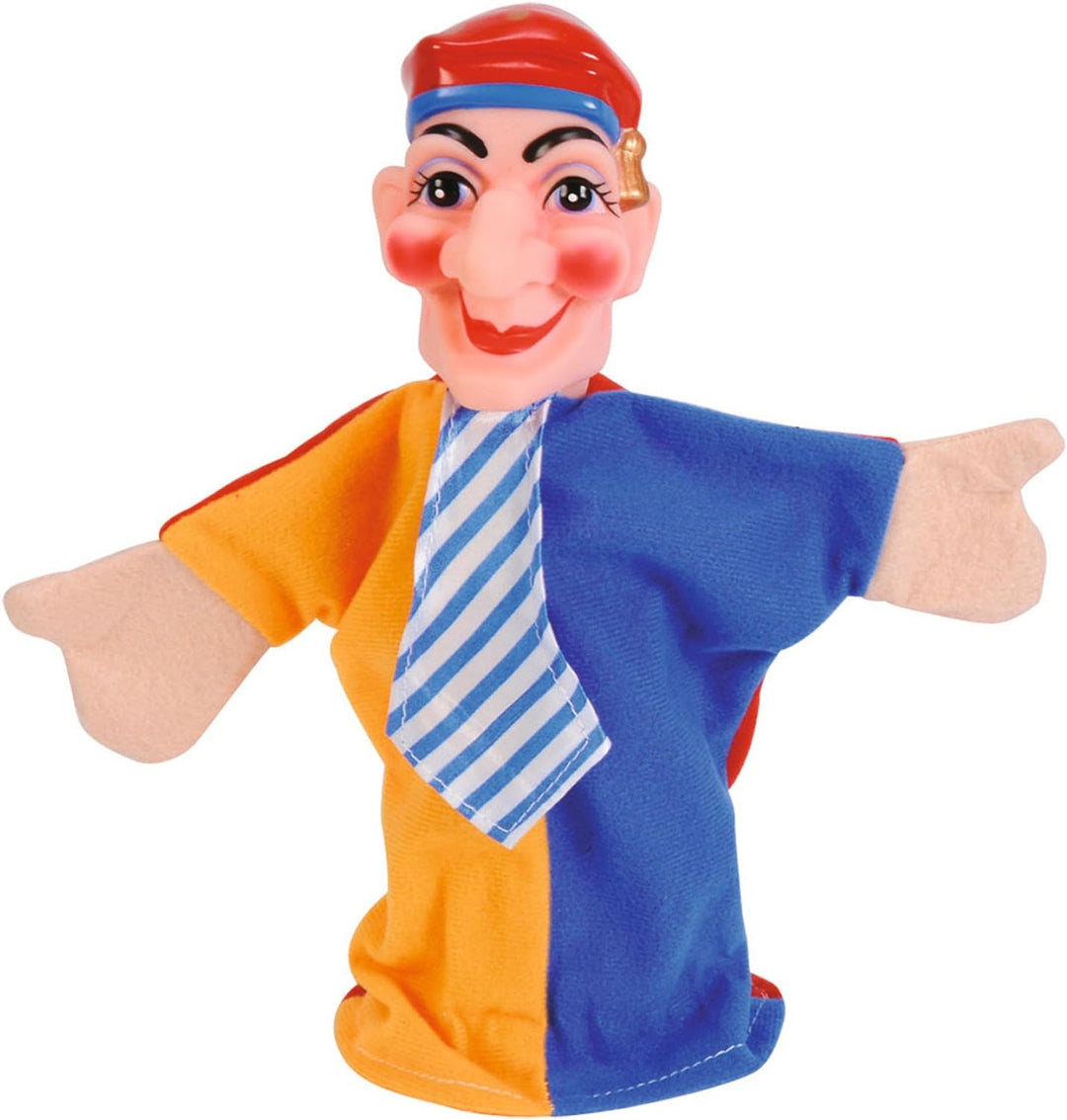 Simba 104586783 - Puppentheater, 4 Handpuppen, Kunststoffrahmen, Kasperl, Prinzessin, Krokodil, Poli