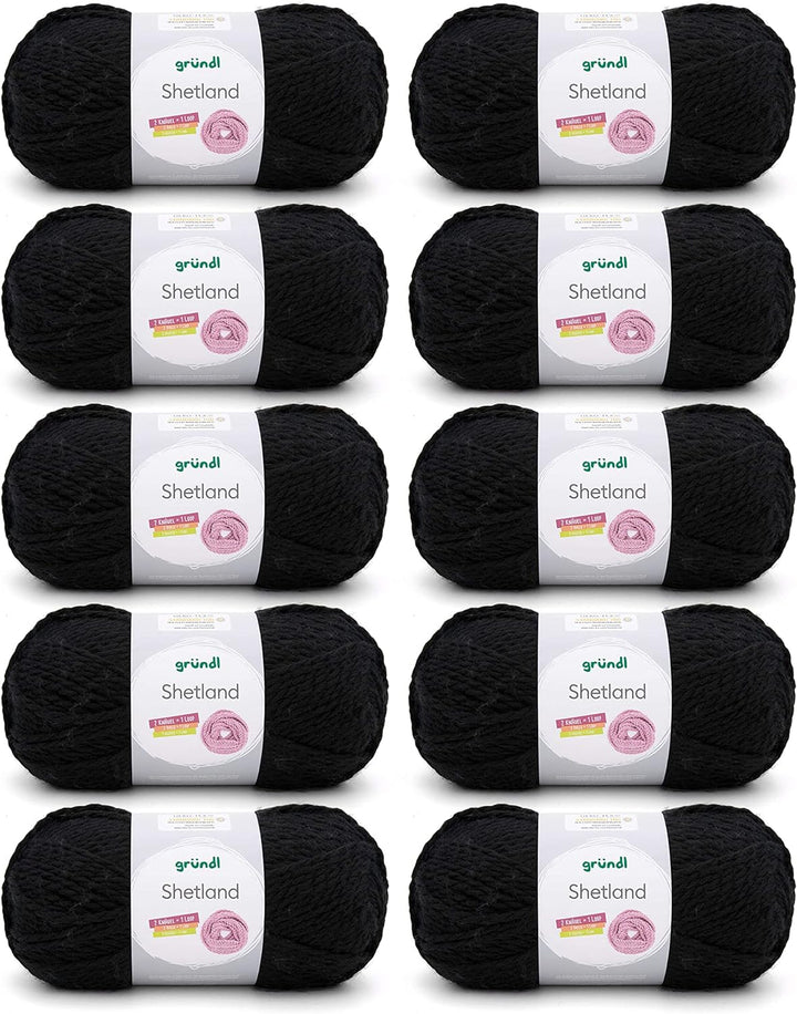 Gründl Shetland Wolle (modisches und weiches Strickgarn aus 80% Polyacryl und 20% Wolle, 100 g / 170