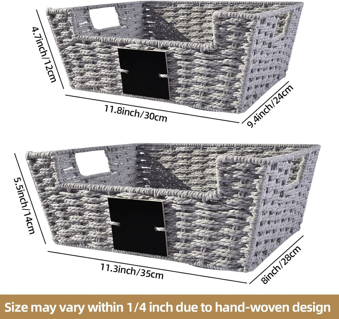 OUTBROS Körbchen Geflochten,Rattankorb aus Gewebtem, Deko Aufbewahrungskörbe, Organizer korb in Shel