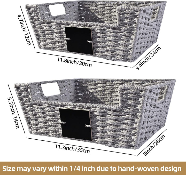 OUTBROS Körbchen Geflochten,Rattankorb aus Gewebtem, Deko Aufbewahrungskörbe, Organizer korb in Shel