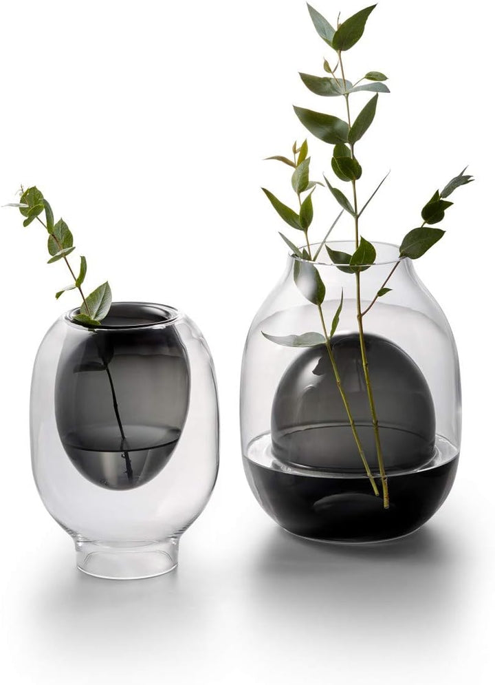 Philippi - Louisa Vase S - 19 cm (h) 14 x 14 x 19 cm Transparent / Schwarz, 14 x 14 x 19 cm Transpar