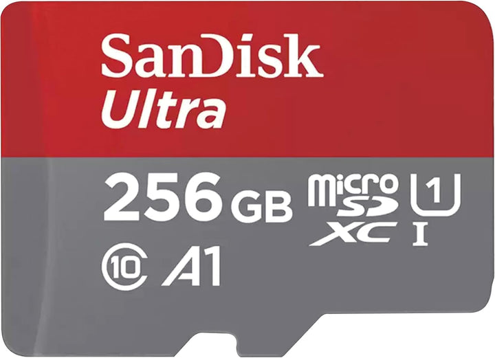 SanDisk Ultra 256 GB microSDXC UHS-I-Karte für Chromebook mit SD-Adapter (Für Smartphones und Tablet