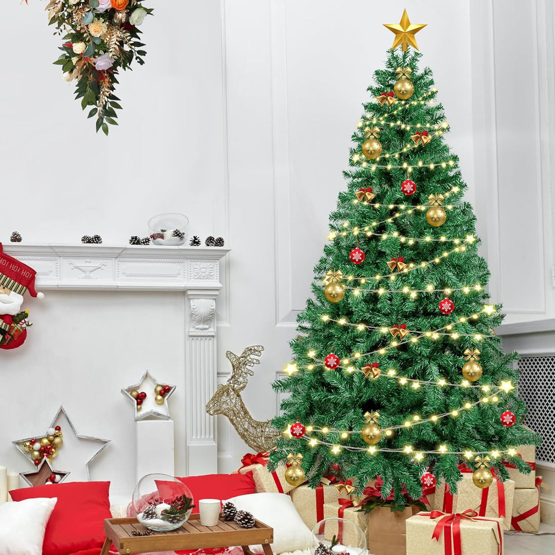 Uten 150cm Weihnachtsbaum Künstlich, Tannenbaum Christbaum Tanne Weihnachtsdeko Kunsttanne mit Metal