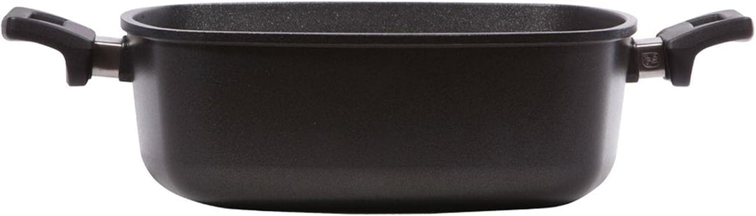 Eurolux Guss-Kasserolle 28x28 cm Induktion Set mit Deckel - 10 cm hohe quadratische Bratenkasserolle