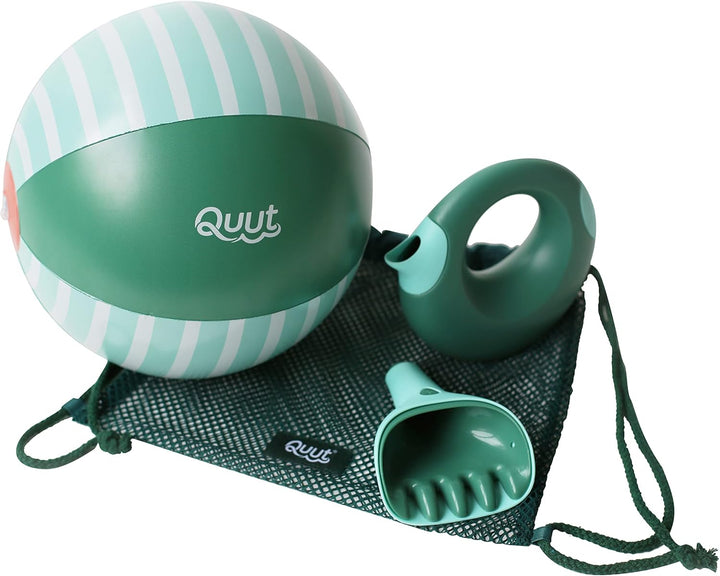 Quut - Mein erstes Spielset für den Garten – 1 Giesskanne + 1 Rechen/Schaufel 2-in-1 + 1 aufblasbare