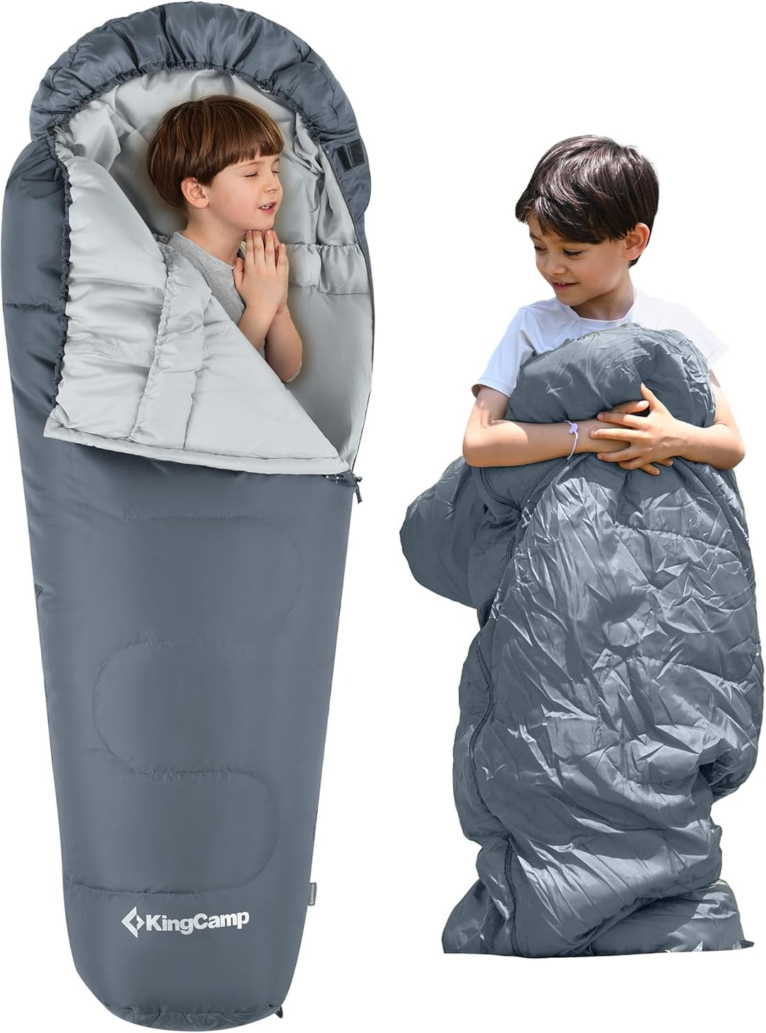 KingCamp Schlafsack Mumienschlafsäcke mit Kapuze 3-4 Jahreszeiten Warmer für Kinder & Erwachsenen be