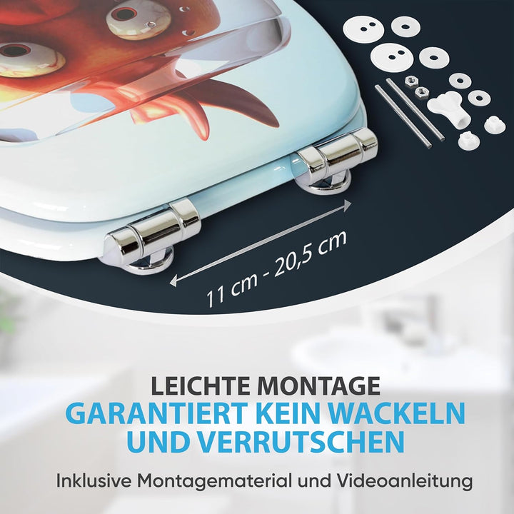 Sanilo WC-Sitz mit Absenkautomatik l Hochwertiger Toilettensitz aus Holz l Toilettendeckel in versch