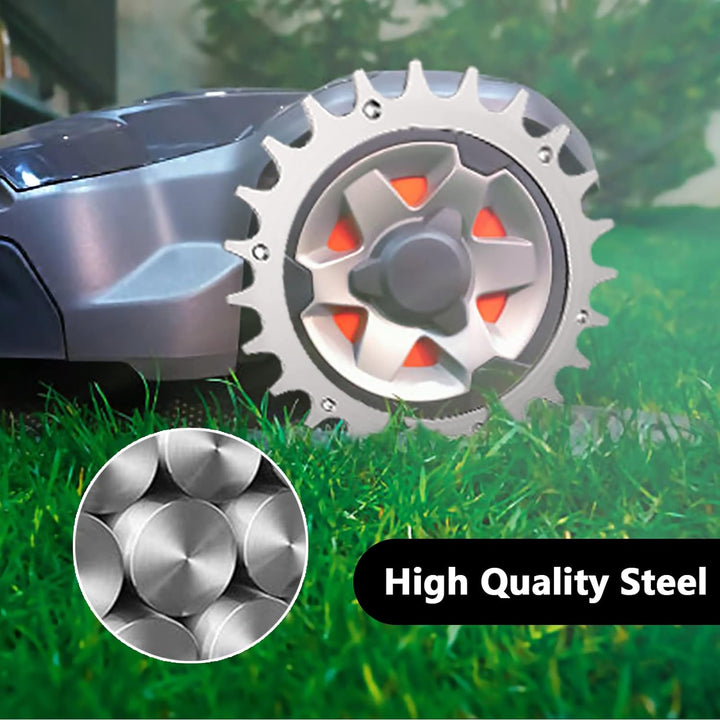 Edelstahl Spikes, 2 Stück Spikes für Bosch Indego XS 300 M700 S 500 M+700 S+500 mit 12 M4 Flachkopfs