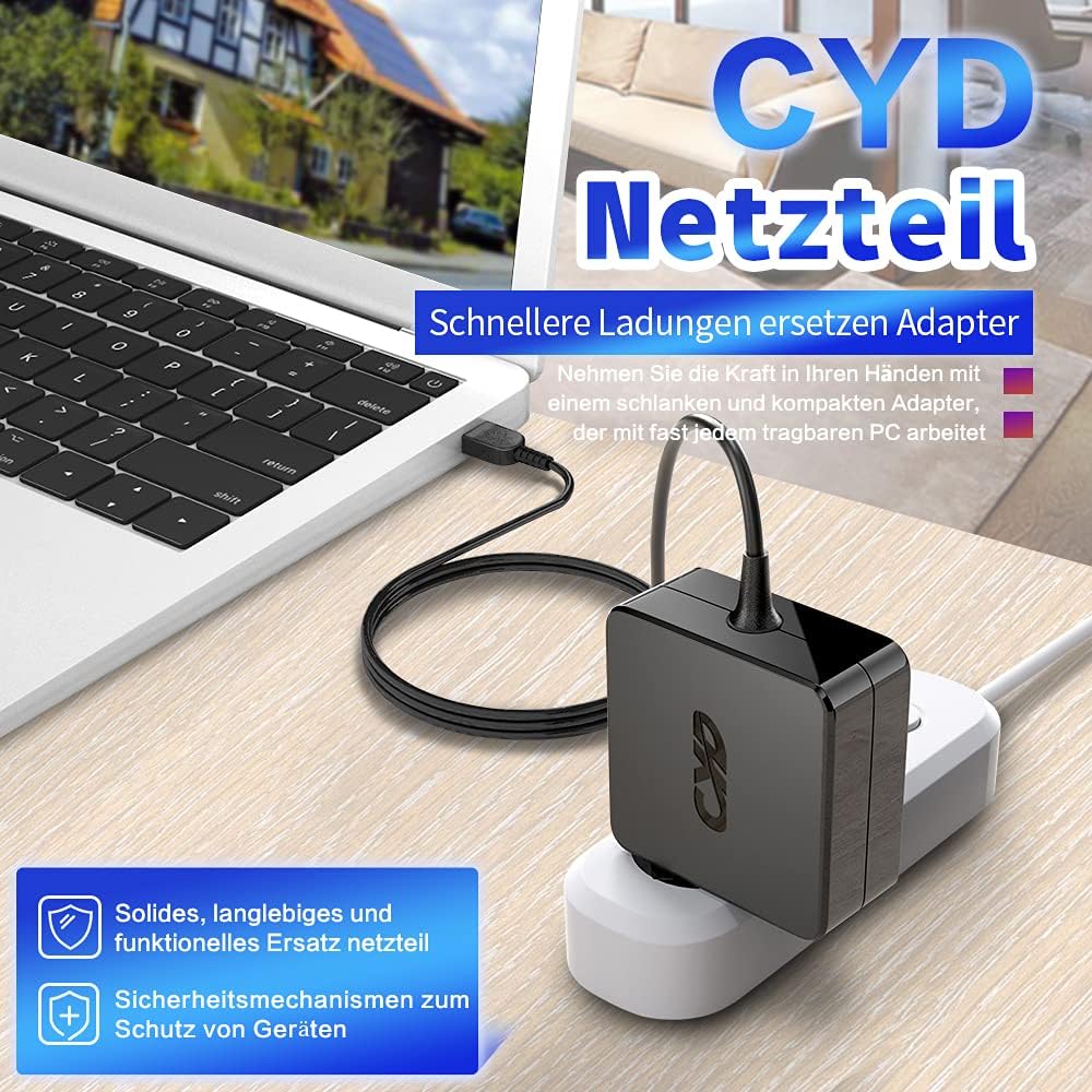 CYD 40W 20V 2A Notebook-Netzteil-Ladegerät für Lenovo-Laptop-Ladekabel 700-11ISK 700-14ISK 80QE 80QE