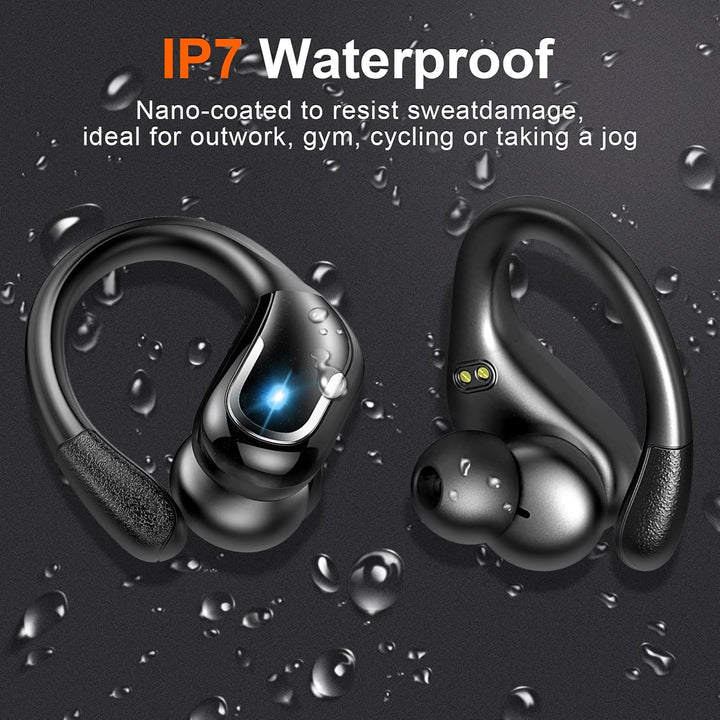 Bluetooth Kopfhörer Sport, Litinst Kopfhörer Kabellos Bluetooth 5.3 3D Stereo mit Mic, 90Std Spielze