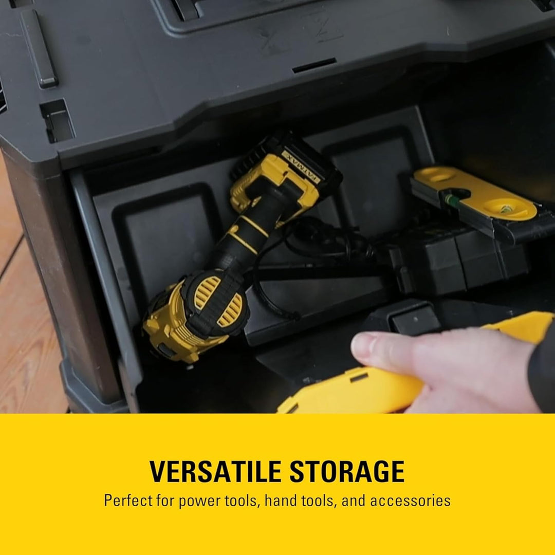 Stanley Rollende Werkstatt aus Metall-Kunststoff 1-79-206 – Werkzeugwagen leer mit 3 modularen Einhe