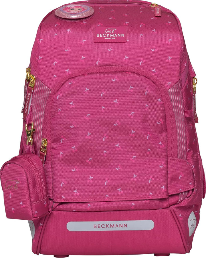 BECKMANN, Schulrucksack-Set Active Air FLX, 6-teilig, Grundschule, inkl. Regenüberzug, 22L, Cherry