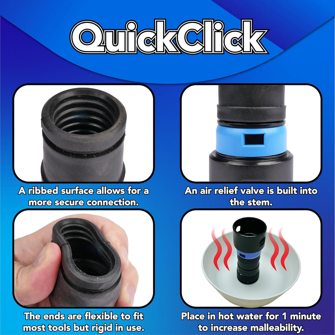 Cen-Tec Systems 94709 Quick Click 4,6 m Schlauch für Home und Shop Staubsauger mit erweitertem Multi