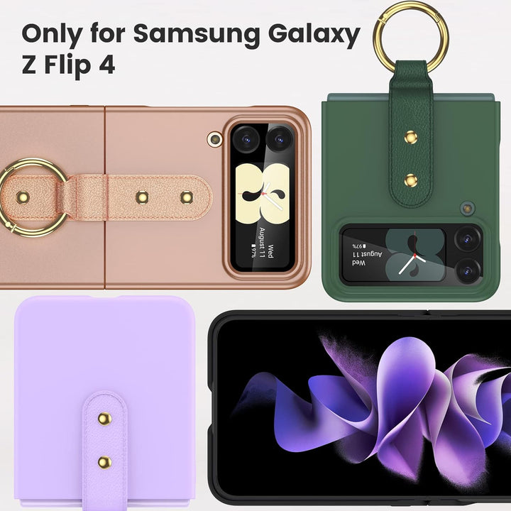 HWeggo Handyhülle für Samsung Galaxy Z Flip 4 Hülle,Ultradünne PC Samsung Z Flip 4 Schutzhülle mit ä