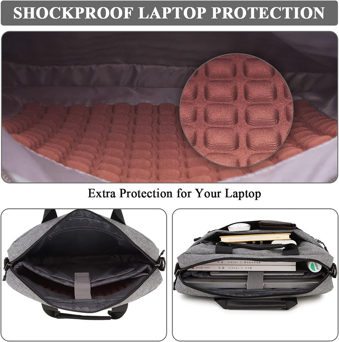 RAVUO Laptoptasche Herren, Laptop Aktentaschen 15.6 zoll Umhängetasche Wasserdichte Computertasche T