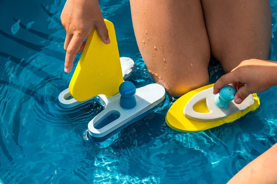 Quut Puzzle Friends Wegsegeln - Baby-Badespielzeug ab 10 Monaten - Baby-Badespiele - Fördert Motorik