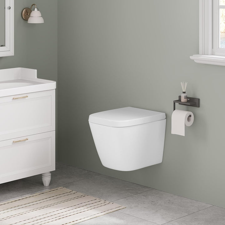 WOLTU Toilettendeckel, WC Sitz Toilettensitz mit Absenkautomatik, Fast Fix/Schnellbefestigung, Durop