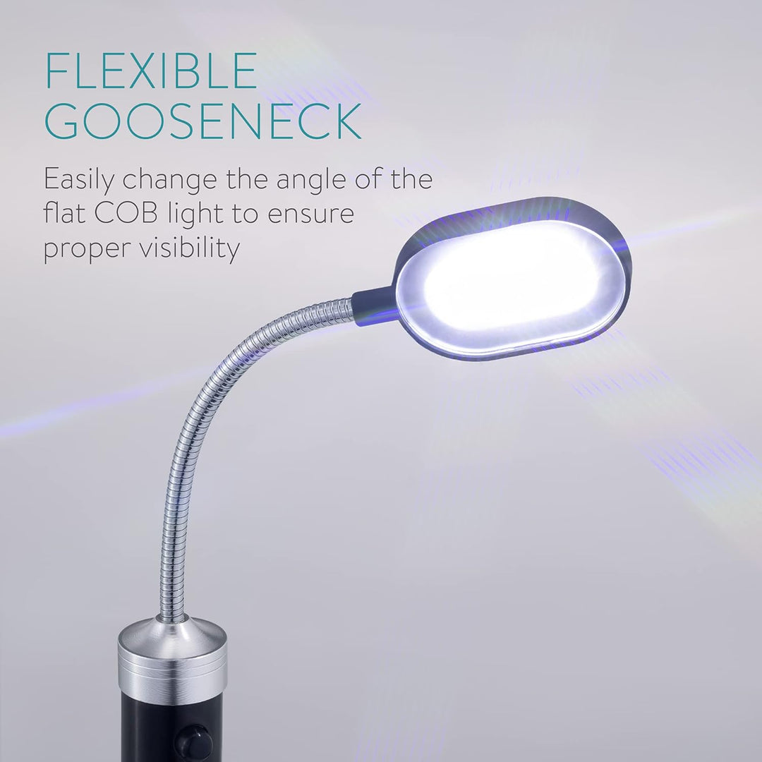 Navaris 2X magnetische COB LED BBQ Grilllampe - 360° schwenkbar - Grill Zubehör Licht magnetisch - G
