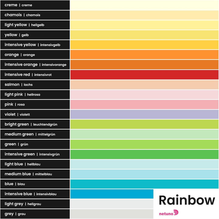 Netuno 1000 quadratische Umschläge Hautfarbe 14x 14 cm 80g Rainbow Briefumschläge farbig Briefhüllen