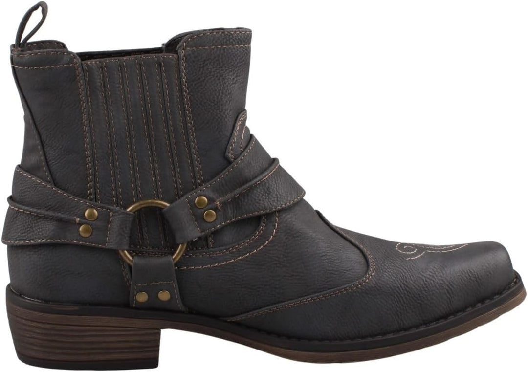 MUSTANG Herren Western Stiefelette Cowboystiefel 46 EU Grau Graphit, 46 EU Grau Graphit