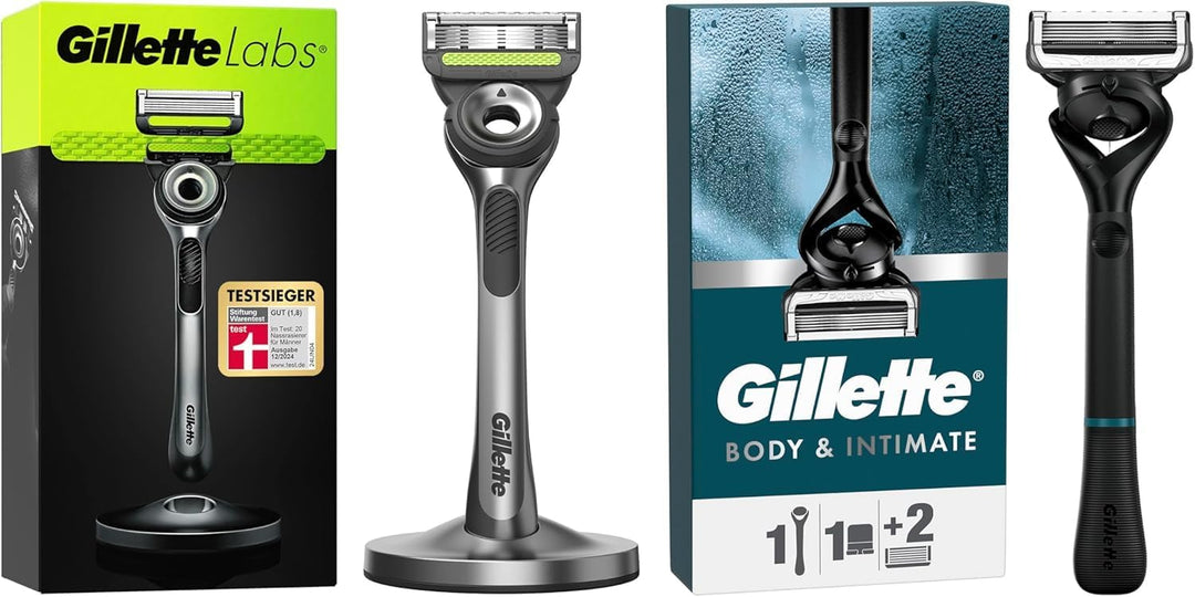 Gillette SET :Gillette Intimate Nassrasierer für den Intimbereich, Intimrasierer + 2 Rasierklingen +