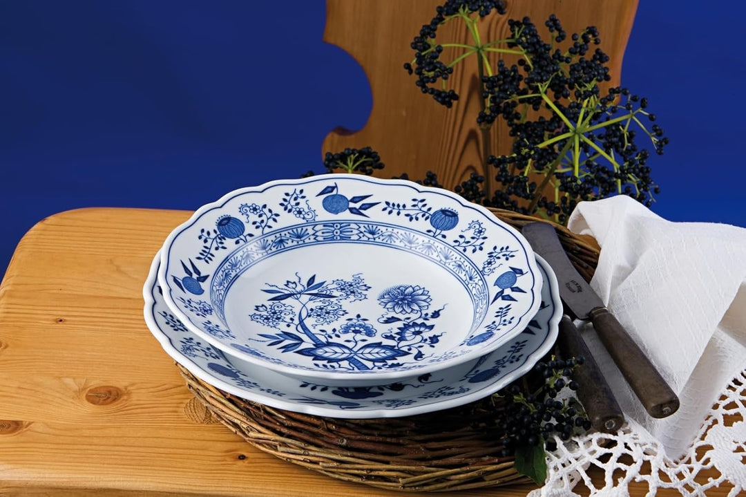 Hutschenreuther Blau Zwiebelmuster Platzteller 31 cm Fahne/ Gourmetteller